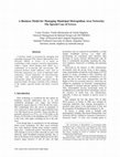 Research paper thumbnail of A business model for managing municipal metropolitan area networks: the special case of Greece