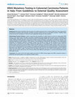 Research paper thumbnail of KRAS Mutations Testing in Colorectal Carcinoma Patients in Italy: From Guidelines to External Quality Assessment