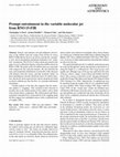 Research paper thumbnail of Prompt entrainment in the variable molecular jet from RNO15-FIR