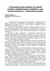 Research paper thumbnail of Il fenomeno del bullismo tra adulti confusi, esibizionismo mediatico, una scuola smarrita e  l’intervento penale