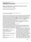 Research paper thumbnail of Highly crosslinked ionic β-cyclodextrin polymers and their interaction with heavy metals