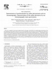 Research paper thumbnail of Determination of epichlorohydrin by sulfite derivatization and ion chromatography: characterization of the sulfite derivatives by ion chromatography–mass spectrometry