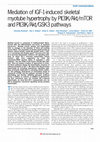 Research paper thumbnail of Mediation of IGF-1-induced skeletal myotube hypertrophy by PI(3)K/Akt/mTOR and PI(3)K/Akt/GSK3 pathways