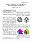 Research paper thumbnail of Thermal analysis of SC quadrupoles in accelerator interaction regions