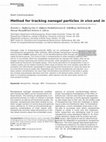 Research paper thumbnail of Method for tracking nanogel particles in vivo and in vitro