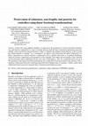 Research paper thumbnail of Preservation of Robustness, non-Fragility and Passivity for Controllers Using Linear Fractional Transformations