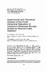 Research paper thumbnail of Experimental and Theoretical Analysis of Non-linear Vibrational Relaxation of Polyatomic Molecules Strongly Excited by Resonant Laser Radiation