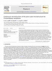 Research paper thumbnail of Continuum reconstruction of the pore scale microstructure for Fontainebleau sandstone