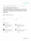 Research paper thumbnail of Anti-inflammatory effects of tetrahydrobiopterin on early rejection in renal allografts: modulation of inducible nitric oxide synthase