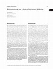 Research paper thumbnail of Bibliomining for Library Decision-Making