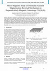 Research paper thumbnail of Micro Magnetic Study of Thermally Assisted Magnetization Reversal Mechanism on Perpendicularly Magnetic Anisotropy Co X SI Y B Z