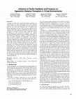 Research paper thumbnail of Influence of tactile feedback and presence on egocentric distance perception in virtual environments