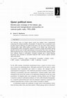 Research paper thumbnail of Queer political news: Election-year coverage of the lesbian and gay communities on National Public Radio, 1992-2000