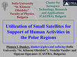 Research paper thumbnail of Utilization of Small Satellites for Support of Human Activities in the Polar Regions