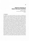 Research paper thumbnail of Dielectric Anisotropy of Modern Microwave Substrates