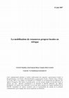 Research paper thumbnail of La mobilisation de ressources propres locales en Afrique