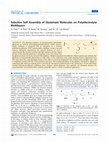 Research paper thumbnail of Selective Self Assembly of Glutamate Molecules on Polyelectrolyte Multilayers