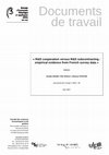 Research paper thumbnail of R&D cooperation versus R&D subcontracting: empirical evidence from French survey data