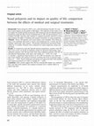 Research paper thumbnail of Nasal polyposis and its impact on quality of life: comparison between the effects of medical and surgical treatments