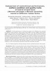 Research paper thumbnail of Comparison of zootechnical performances, welfare condition and quality traits of hybrid striped bass (Morone chrysops x Morone saxatilis) reared in different Italian farms