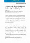 Research paper thumbnail of A Kernel of Truth? The Impact of Television Storylines Exploiting Myths About Organ Donation on the Public's Willingness to Donate