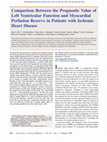 Research paper thumbnail of Comparison Between the Prognostic Value of Left Ventricular Function and Myocardial Perfusion Reserve in Patients with Ischemic Heart Disease