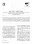 Research paper thumbnail of Continuous culture enrichments of ammonia-oxidizing bacteria at low ammonium concentrations