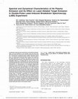 Research paper thumbnail of Spectral and Dynamical Characteristics of He Plasma Emission and Its Effect on Laser-Ablated Target Emission in Double-Pulse Laser-Induced Breakdown Spectroscopy (LIBS) Experiment