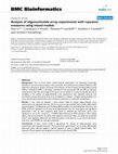 Research paper thumbnail of Analysis of oligonucleotide array experiments with repeated measures using mixed models