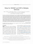 Research paper thumbnail of Roles for HB-EGF and CD9 in multiple sclerosis