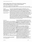 Research paper thumbnail of Health-related quality of life and its relationship to cognitive and emotional functioning in multiple sclerosis patients