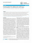 Research paper thumbnail of Contraception for adolescents with lupus