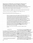 Research paper thumbnail of Attachment, proliferation and osteogenic response of osteoblast-like cells cultured on titanium treated by a novel multiphase anodic spark deposition process