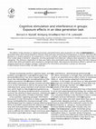 Research paper thumbnail of Cognitive stimulation and interference in groups: Exposure effects in an idea generation task