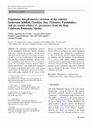 Research paper thumbnail of Population morphometric variation of the endemic freshwater killifish, Fundulus lima (Teleostei: Fundulidae), and its coastal relative F. parvipinnis from the Baja California Peninsula, Mexico