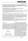 Research paper thumbnail of A Novel and Efficient Synthesis of Tocopheryl Quinones by Homogeneous and Heterogeneous Methyltrioxorhenium/Hydrogen Peroxide Catalytic Systems