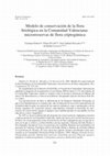 Research paper thumbnail of Modelo de conservación de la flora briológica en la Comunidad Valenciana: microrreservas de flora criptogámica