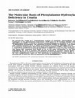 Research paper thumbnail of The molecular basis of phenylalanine hydroxylase deficiency in Croatia