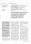 Research paper thumbnail of Neue Validierungsstudien zur Operationalisierten Psychodynamischen Diagnostik (OPD-2)