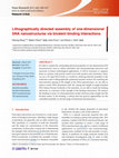 Research paper thumbnail of Lithographically directed assembly of one-dimensional DNA nanostructures via bivalent binding interactions