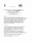 Research paper thumbnail of The viscosity of a moderately dense, polydisperse suspension of spherical particles