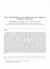 Research paper thumbnail of Heavy metal distribution in some French forest soils: evidence for atmospheric contamination