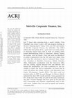 Research paper thumbnail of Melville Corporate Finance, Inc.