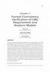 Research paper thumbnail of Formal Consistency Verification of UML Requirement and Analysis Models