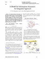 Research paper thumbnail of A model for information assurance: An integrated approach