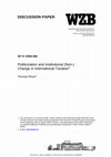 Research paper thumbnail of Politicization and Institutional (Non-) Change in International Taxation