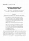 Research paper thumbnail of Estado actual de la legislación para la geoconservación en España