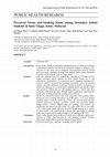 Research paper thumbnail of Perceived Norms and Smoking Status among Secondary School Students in Kota Tinggi, Johor, Malaysia