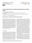 Research paper thumbnail of Extreme temperature days and their potential impacts on southern Europe