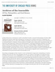 Research paper thumbnail of Archives of the Insensible Of War, Photopolitics, and Dead Memory